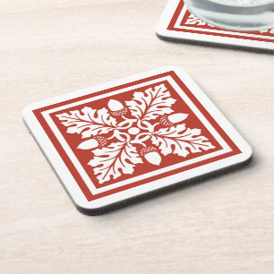 Brick Acorn and Leaf Tile Design Untersetzer