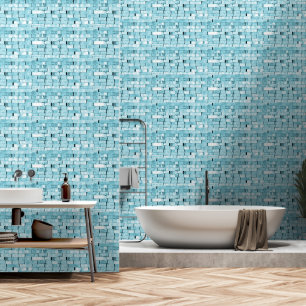 Brick Blue Pattern Tapete