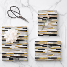 Brick Bond Brushstrokes Geometrisches Muster
