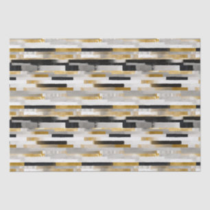 Brick Bond Brushstrokes Geometrisches Muster Seidenpapier