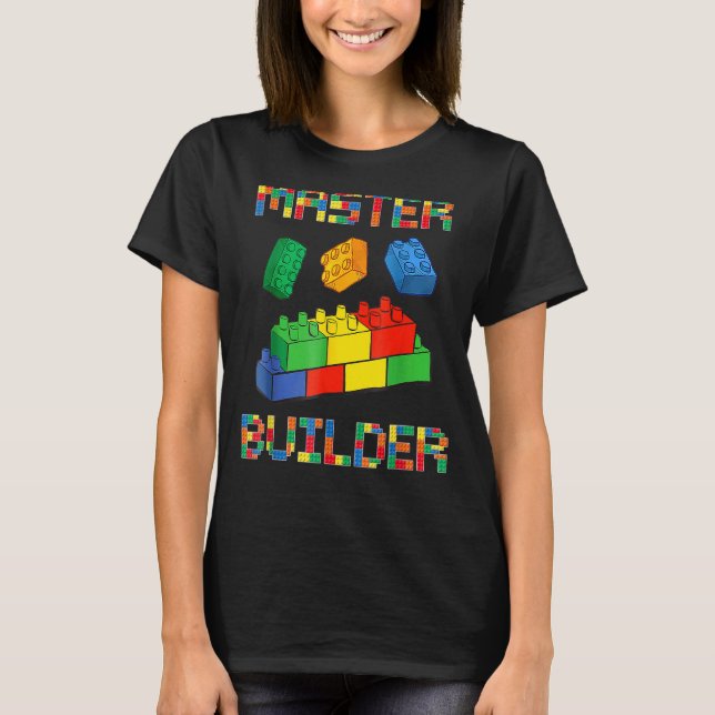 Brick Builder blockt Gebäude Master Builder Toys T-Shirt (Vorderseite)