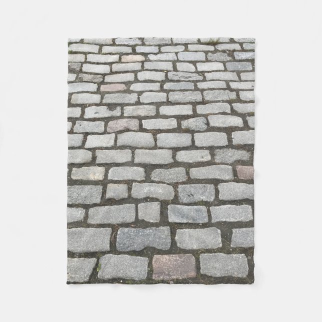 Brick Cobblestone Street Pathway Naturofotografie Fleecedecke (Vorderseite)