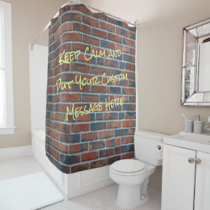 Brick Graffiti Wall Custom Message Duschvorhang