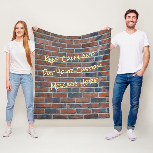 Brick Graffiti Wall Custom Message Fleecedecke (Beispiel)