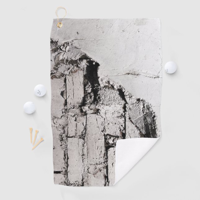 Brick Gray Golfing Pattern Destiny's Schicksal Golfhandtuch (Insitu)