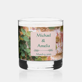 Brick Green Ivy Wedding Rocks Glass Whiskyglas