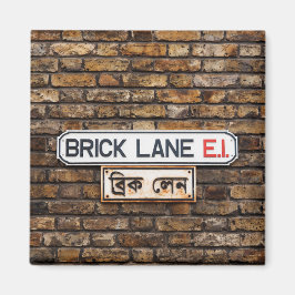 Brick Lane E1 Kühlschrankmagnet Square