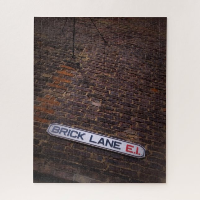 Brick Lane - London Street Sign - 16x20 - 520 pc (Vertikal)