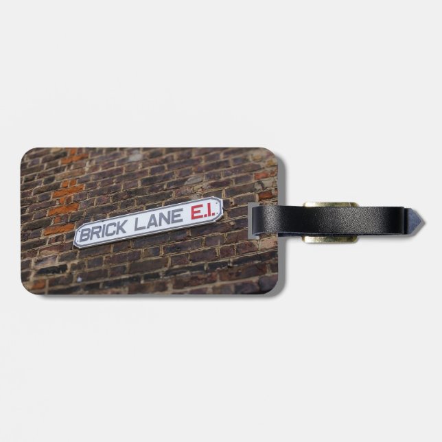 Brick Lane - London - Street Sign - Gepäckmarke Gepäckanhänger (Rückseite horizontal)