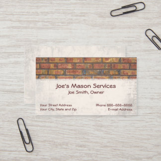 Brick Mason Masonry Business Card Visitenkarte