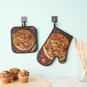 Brick Oven Supreme Pizza Ofenhandschuh & Topflappen-Set