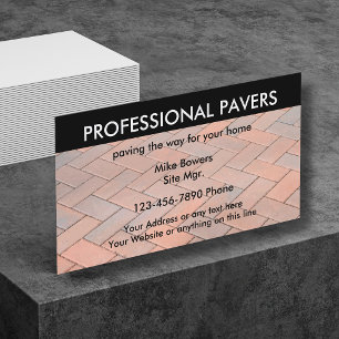 Brick Paving Business Cards Visitenkarte