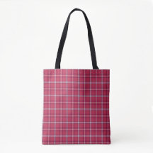 Brick Red and Soft Peach Plaid