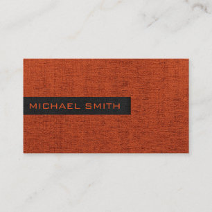 Brick Red Elegant Monogramm Visitenkarte