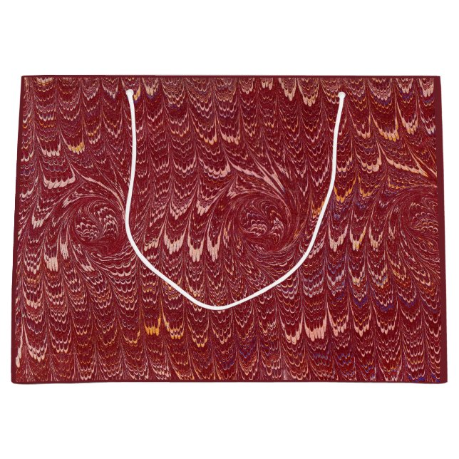 brick red marble print große geschenktüte (Vorderseite)