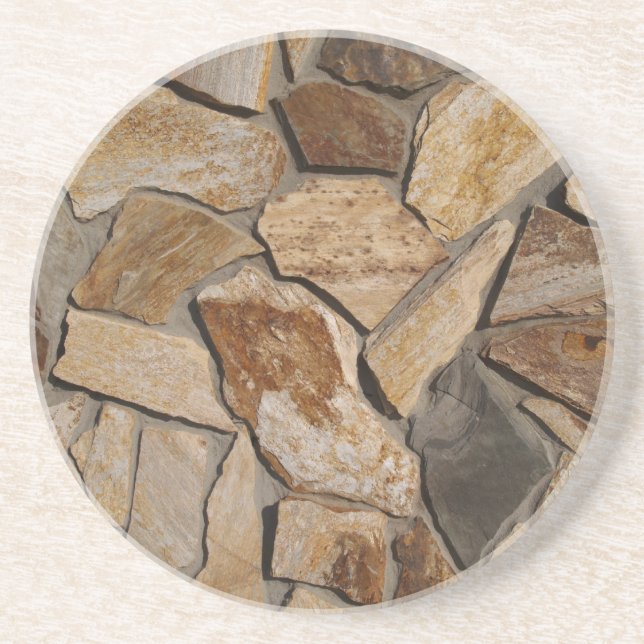 Brick, Rock, Stone Series---Flat Stone Coaster Sandstein Untersetzer (Vorne)