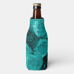 Brick-Rose 03 Aquamarin-Drink Flasche Cooler-Koozi Flaschenkühler