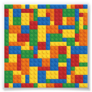 Brick Vector Graphic COLORFUL RECTANGLES SQU Fotodruck