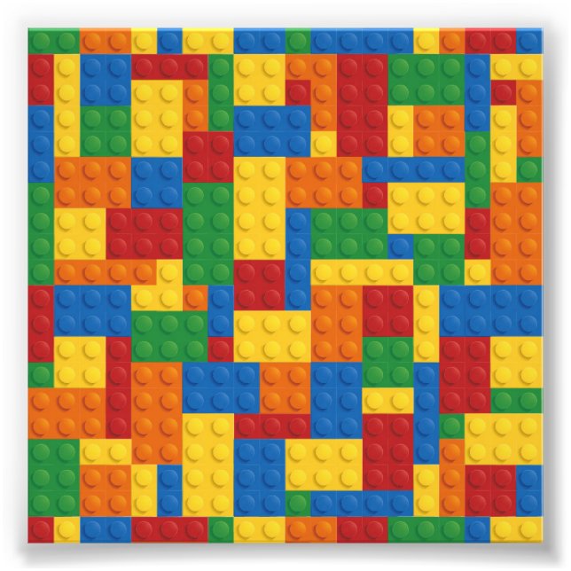 Brick Vector Graphic COLORFUL RECTANGLES SQU Fotodruck (Vorne)