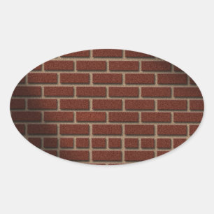BRICK WALL 2 OVALER AUFKLEBER