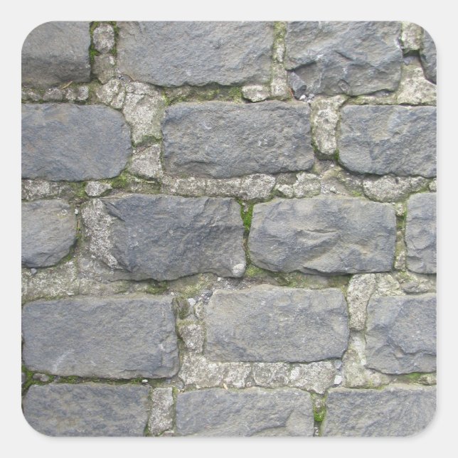 Brick Wall Aufkleber, anpassen Quadratischer Aufkleber (Vorderseite)