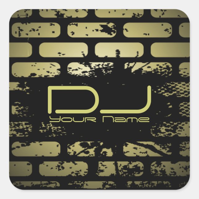 Brick Wall DJ Sticker (Vorderseite)