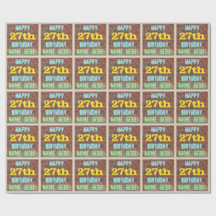 Brick Wall Graffiti Inspiriert 27. Geburtstag + Na Geschenkpapier