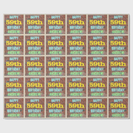 Brick Wall Graffiti Inspiriert 59. Geburtstag + Na Geschenkpapier