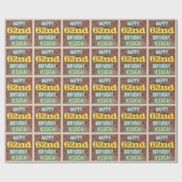 Brick Wall Graffiti Inspiriert 62. Geburtstag + Na Geschenkpapier