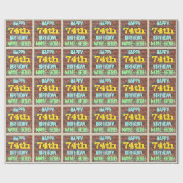 Brick Wall Graffiti Inspiriert 74. Geburtstag + Na Geschenkpapier