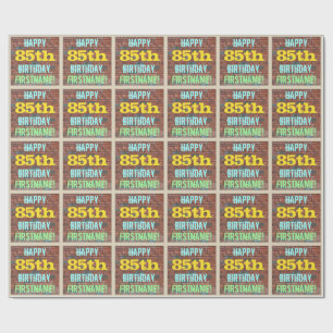 Brick Wall Graffiti Inspiriert 85. Geburtstag + Na Geschenkpapier
