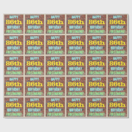 Brick Wall Graffiti Inspiriert 86. Geburtstag + Na Geschenkpapier