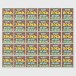 Brick Wall Graffiti Inspiriert 89. Geburtstag + Na Geschenkpapier