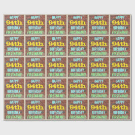 Brick Wall Graffiti Inspiriert 94. Geburtstag + Na Geschenkpapier