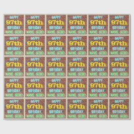 Brick Wall Graffiti Inspiriert 97. Geburtstag + Na Geschenkpapier