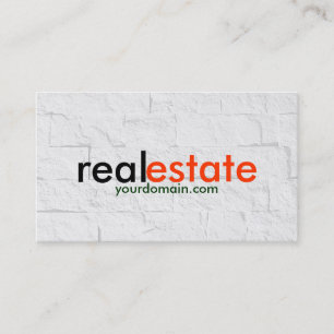 Brick Wall Gray Real Anwesen Agent Business Card Visitenkarte
