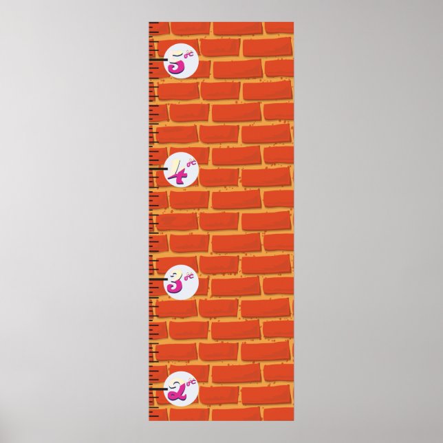 Brick Wall Growth Chart Poster (Vorne)