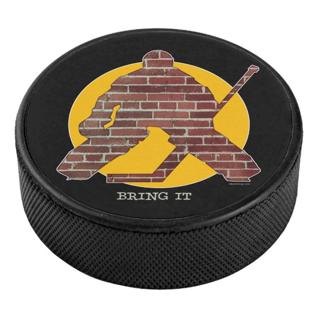 Brick Wall Hockey Goalie Eishockey Puck (3/4)