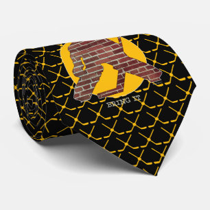 Brick Wall Hockey Goalie Neck Tie Krawatte