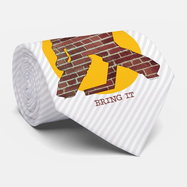 Brick Wall Hockey Goalie Neck Tie Krawatte (Gerollt)
