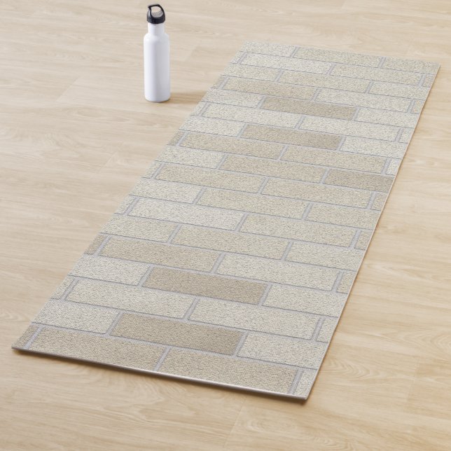 Brick Wall Pastel Tones Yogamatte (Beispiel)
