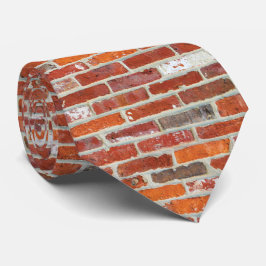 Brick Wall Pattern Red Krawatte