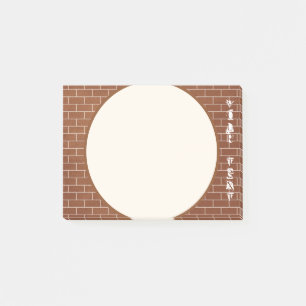 Brick Wall Post-it® Notizen Benutzerdefinierter Te