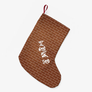 Brick Wall Weihnachtsfest Strumpf mit Individuelle Kleiner Weihnachtsstrumpf