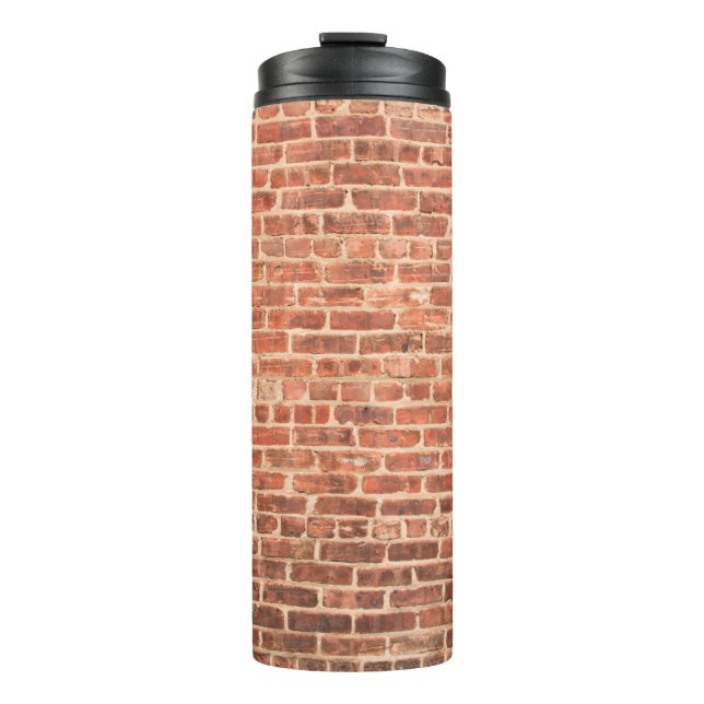Brick Wall with Dark Gradient at Bottombrick,wall, Thermosbecher (Vorderseite)