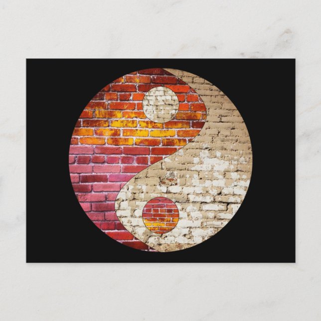 Brick Yin Yang Postcard Postkarte (Vorderseite)