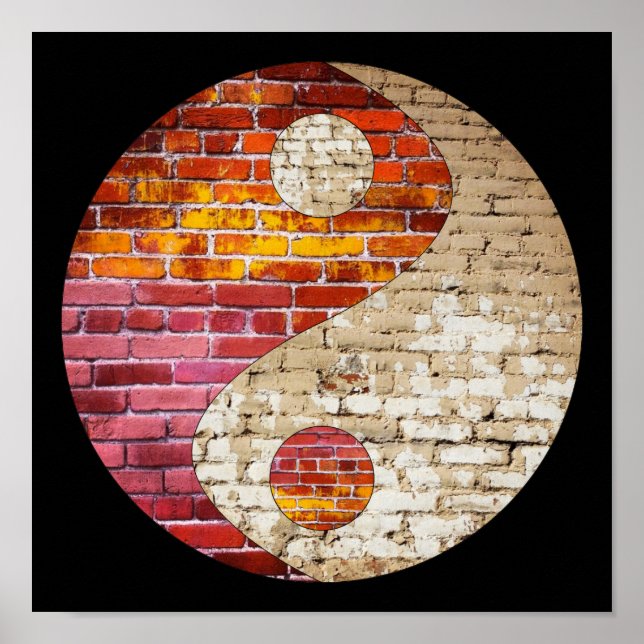 Brick Yin Yang Poster (Vorne)