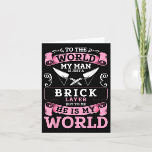 Bricklayer Layer Gewerkschaft Bricklayer Girlfrien Karte