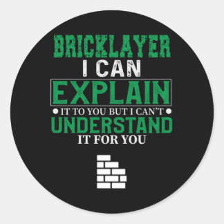 Bricklayer Runder Aufkleber