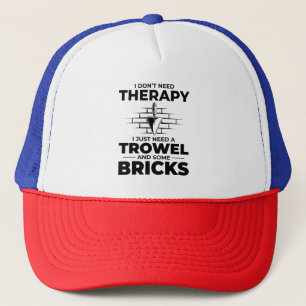 Bricklayer Therapy Trowels und Bricks Brick Mason Truckerkappe